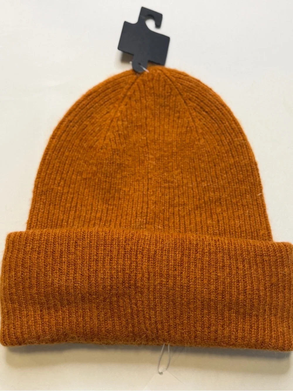 Coach Men’s Rust Brown Ribbed Knit Cuff Beanie